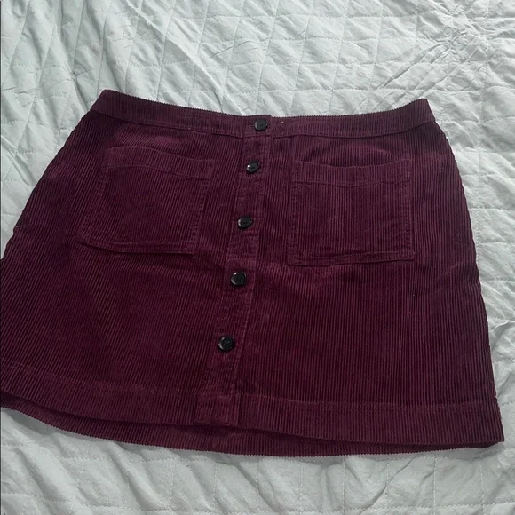 GAP Corduroy Mini Skirt - Deep Purple size Large - Picture 4 of 9